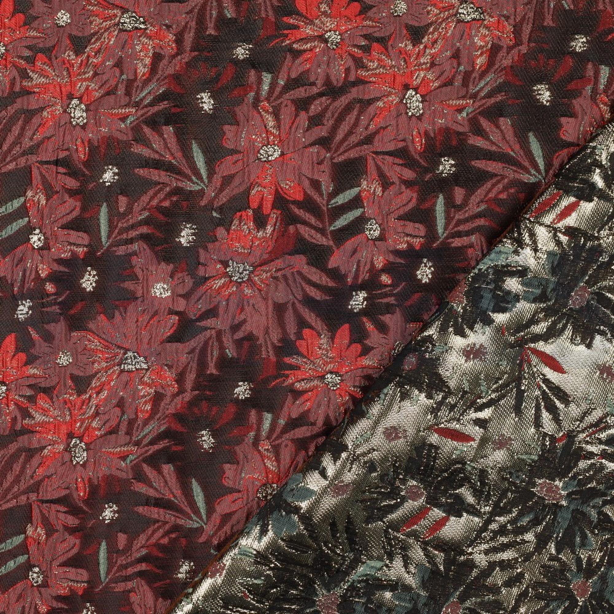 JACQUARD FLOWERS BORDEAUX (high resolution) #4