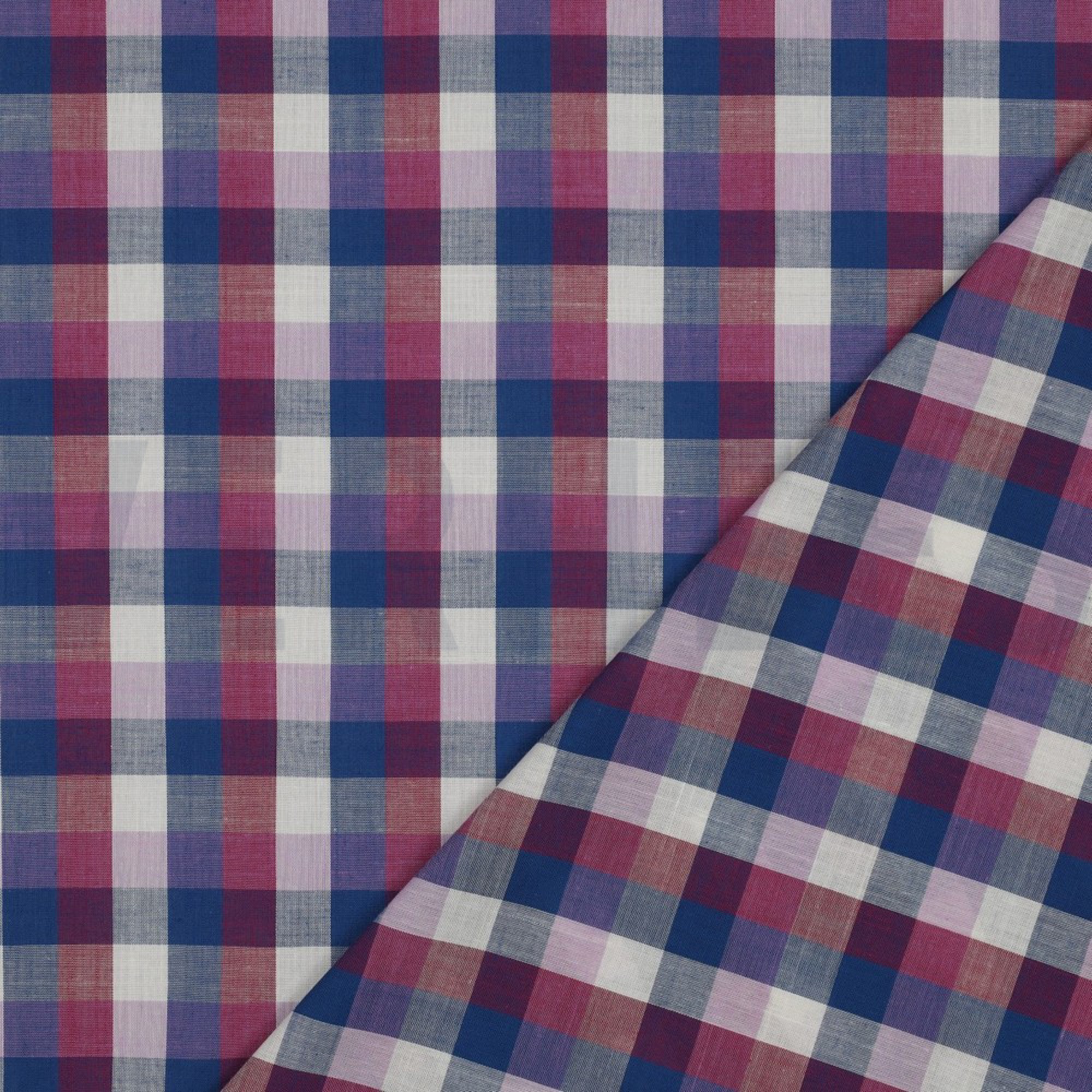 COTTON YARN DYED CHECKS CERISE (high resolution) #4