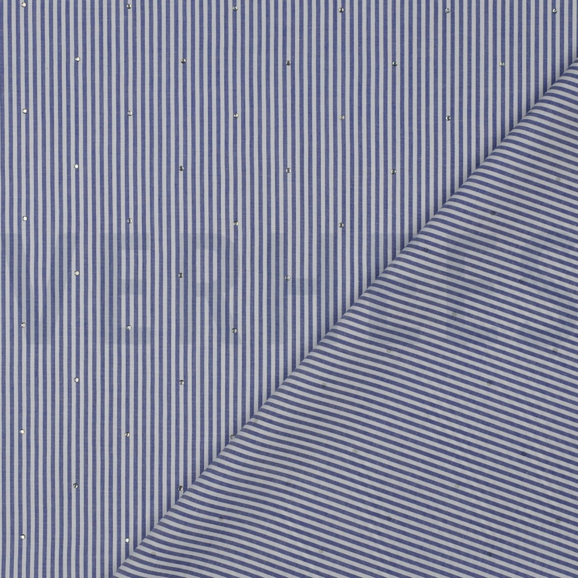 COTTON YARN DYED STRIPES WITH STUDS BLUE (high resolution) #4