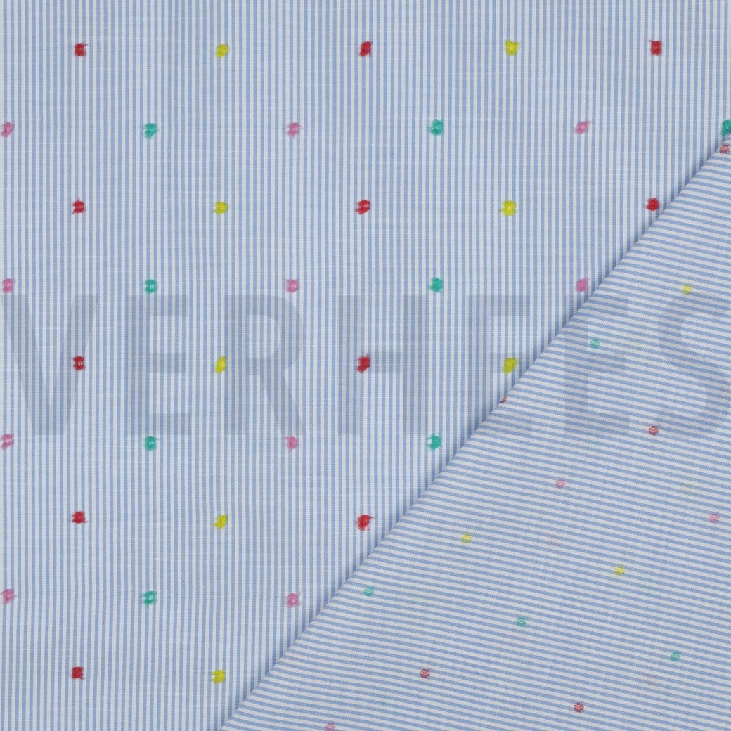 COTTON STRIPES DOBBY BLUE #4