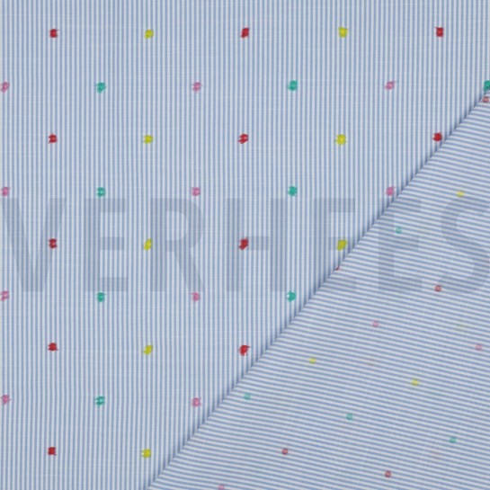 COTTON STRIPES DOBBY BLUE #7