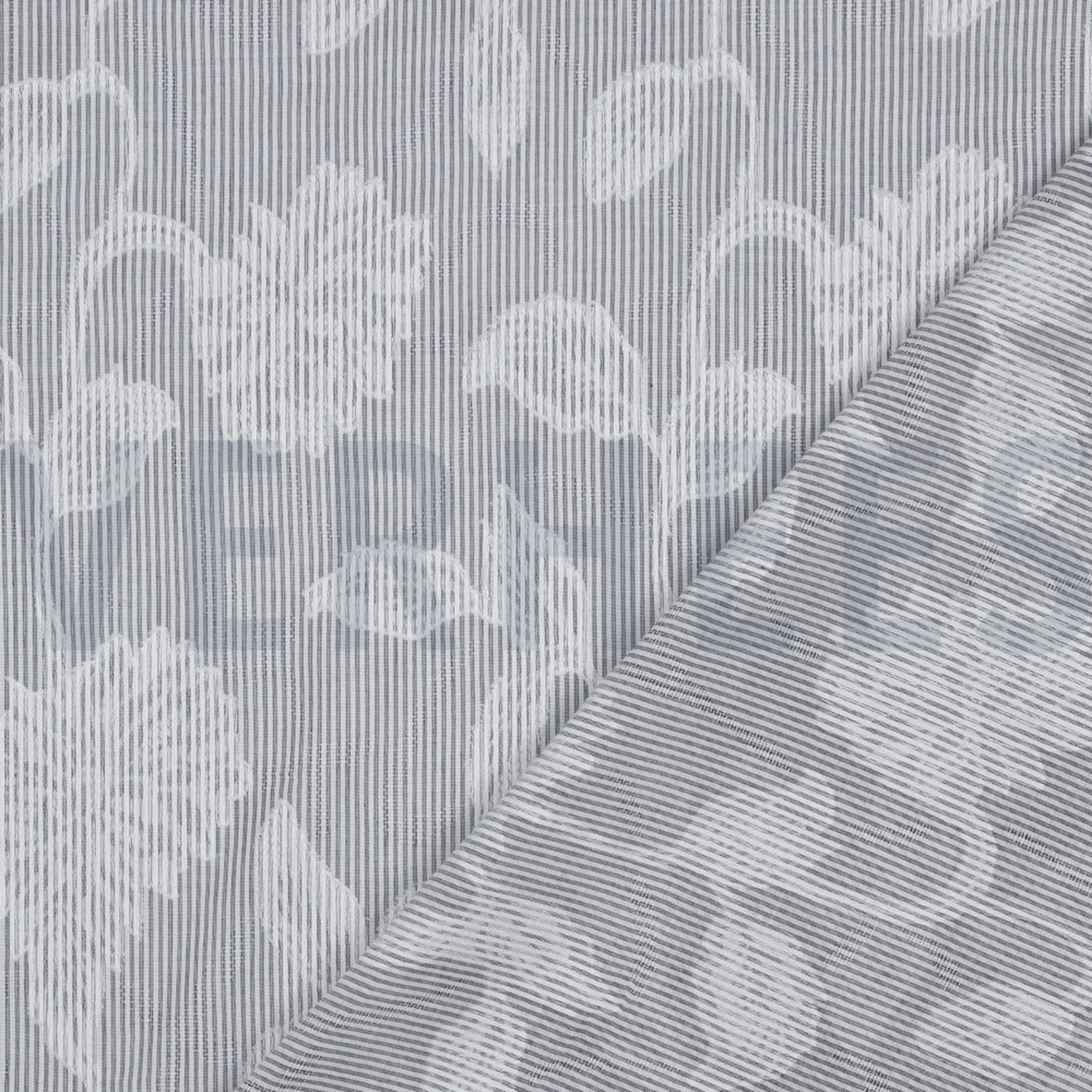 COTTON YARN DYED STRIPES JACQUARD FLOWERS NAVY (high resolution) #4