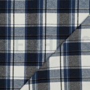 COTTON YARN DYED BRUSHED CHECKS NAVY (thumbnail) #4