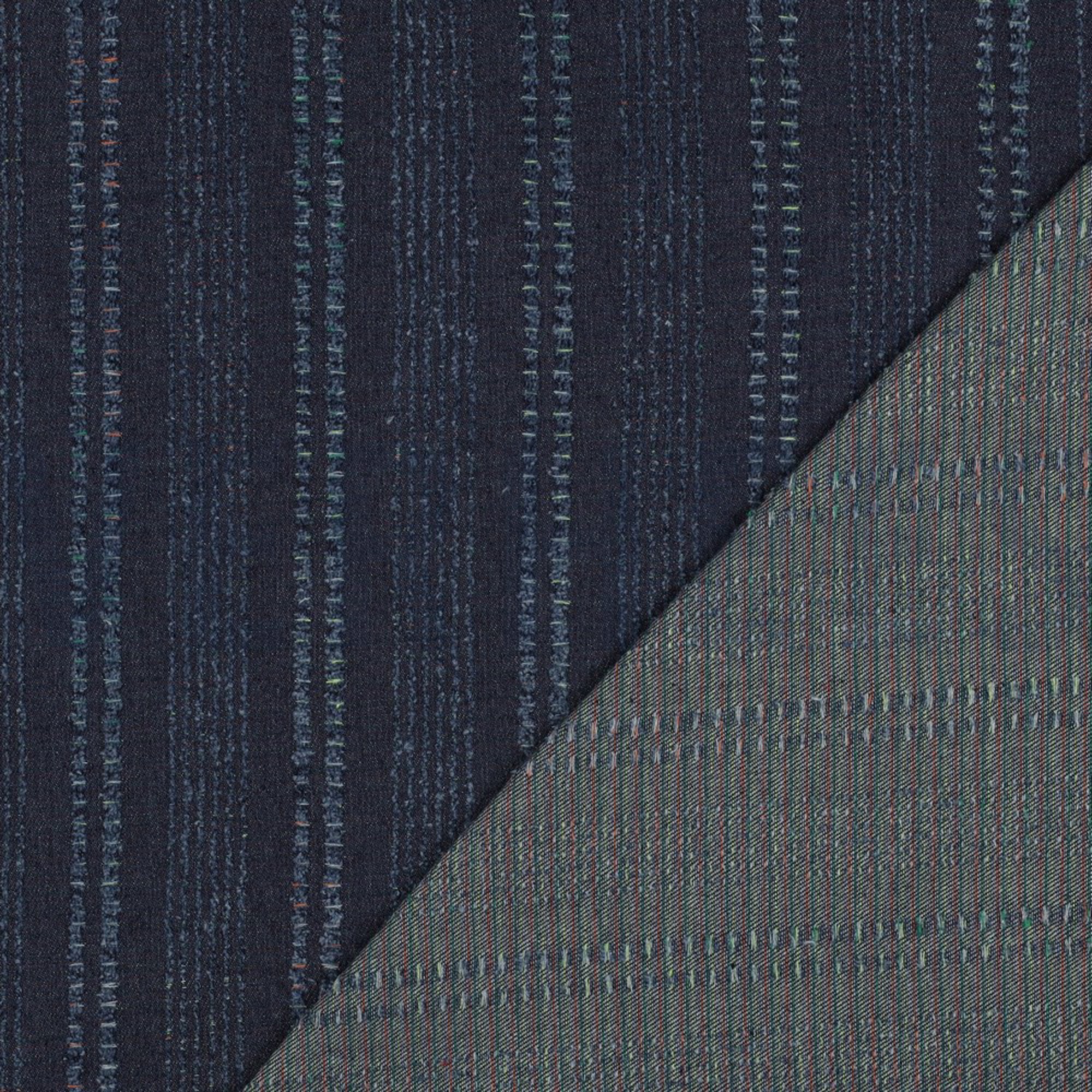 DENIM JACQUARD DISSTRESSED STRIPES INDIGO (high resolution) #4