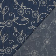 DENIM EMBROIDERY FLOWERS JEANS (thumbnail) #4