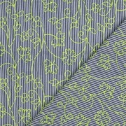 COTTON STRIPES NEON EMBROIDERY BLUE WITH GREEN NEON (thumbnail) #4