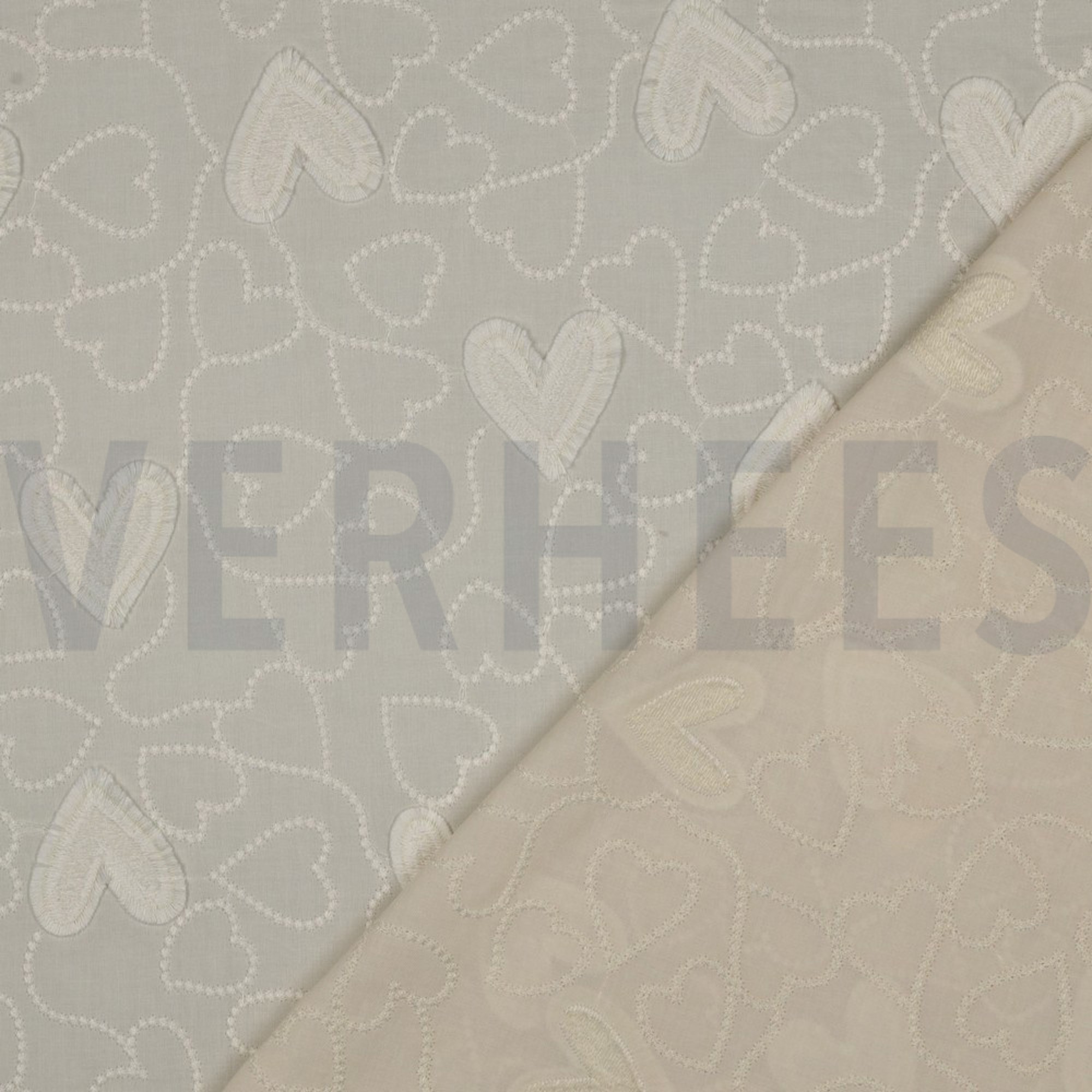 COTTON VOILE HEARTS ECRU (high resolution) #4