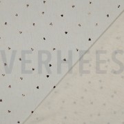 LINEN VISCOSE FOIL HEARTS ECRU (thumbnail) #4