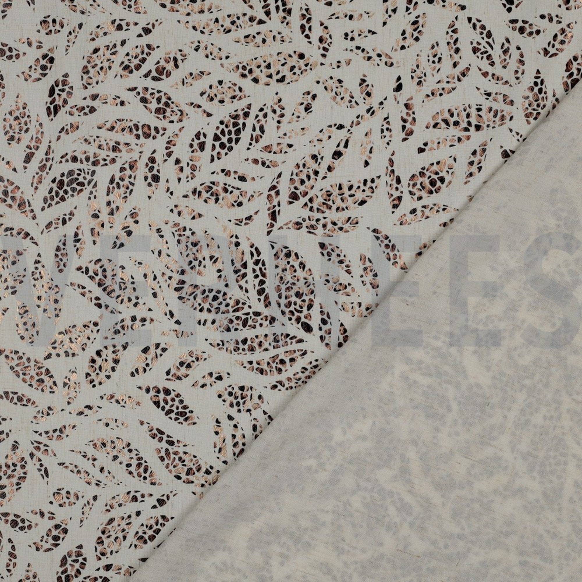 LINEN VISCOSE FOIL LEAVES BRONZE (high resolution) #4