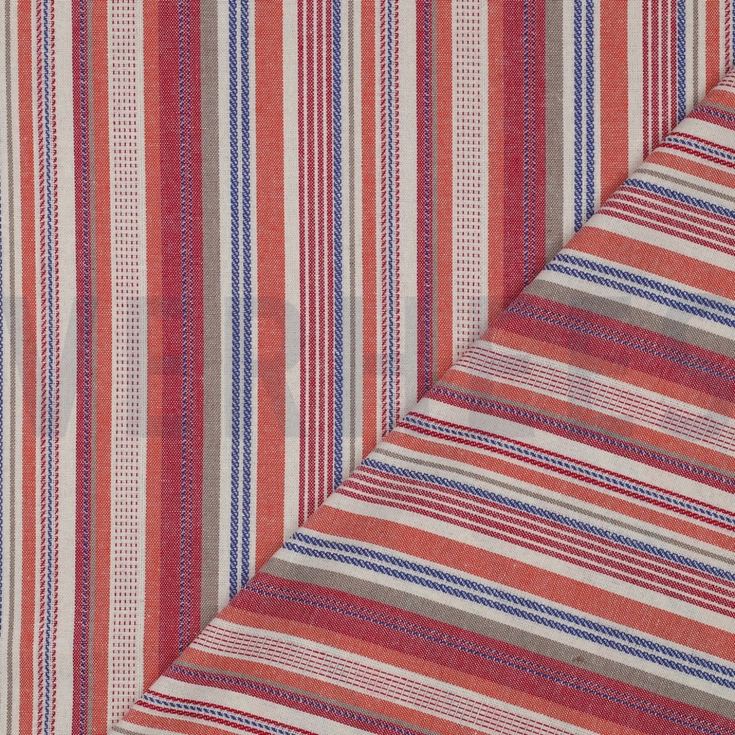 LINEN VISCOSE  YARN DYED STRIPES MULTICOLOUR #4