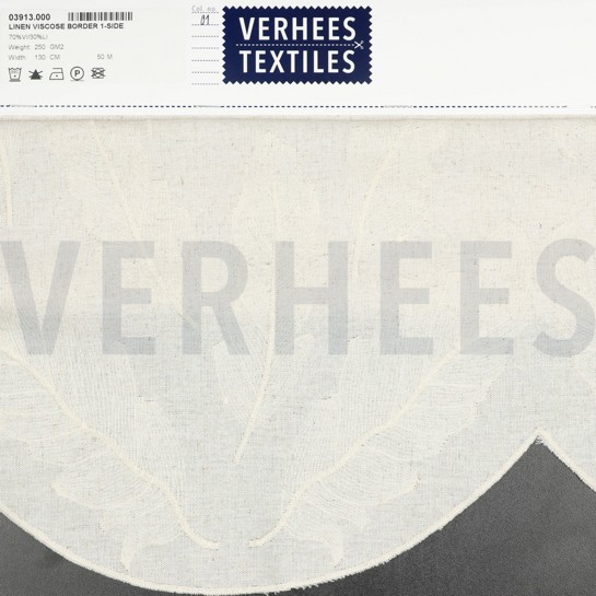 LIN VISCOSE BORDURE UN CÔTÉ NATUREL #7