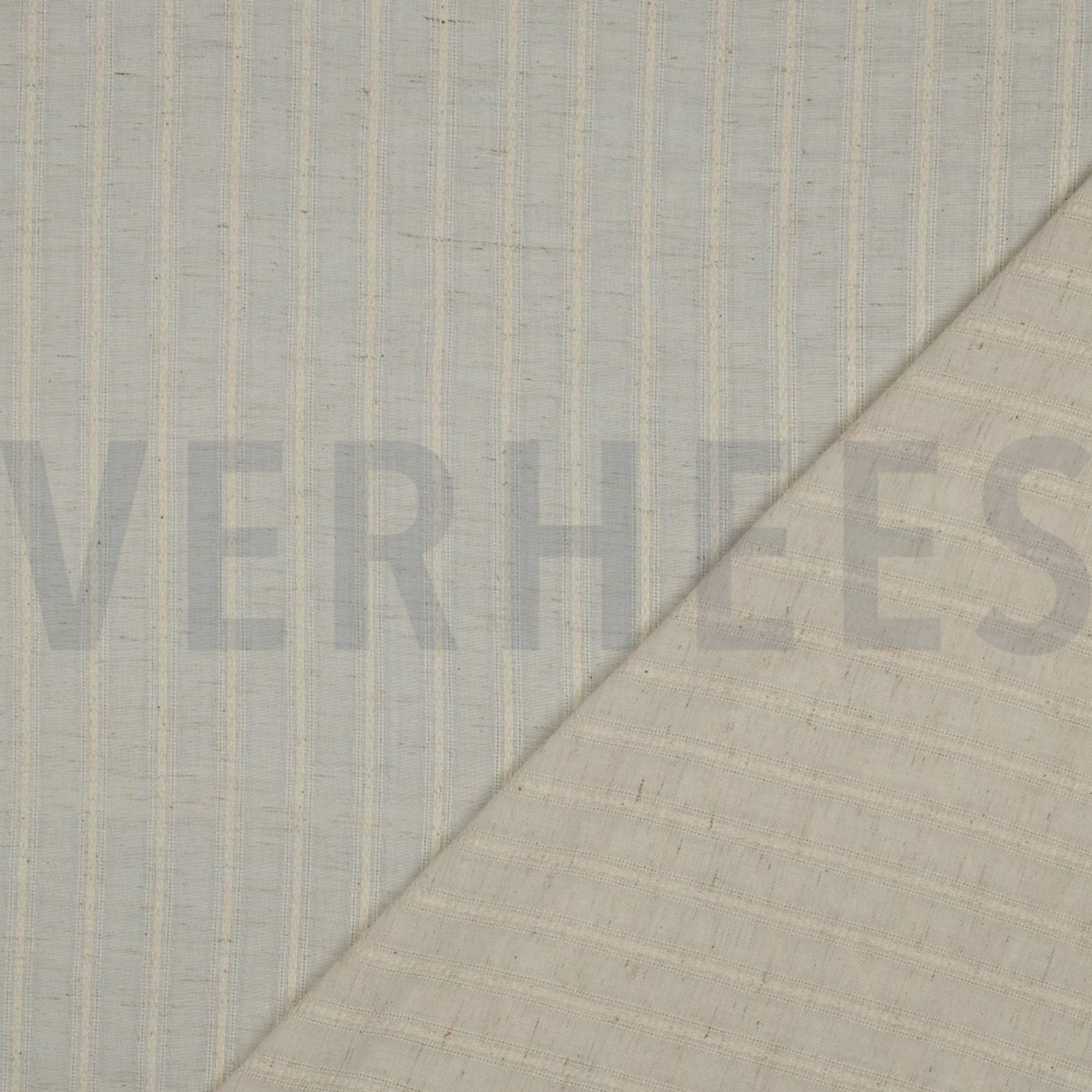 LINEN COTTON JACQUARD STRIPES BEIGE (high resolution) #4