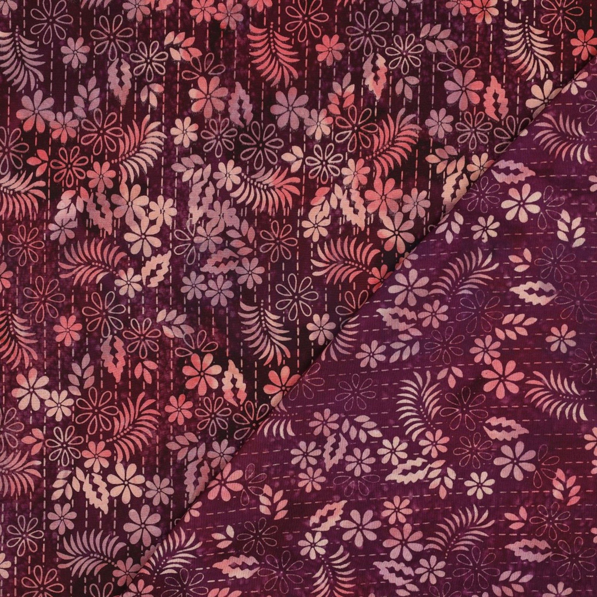 HANDCRAFTED BATIK VISCOSE CERISE (high resolution) #4
