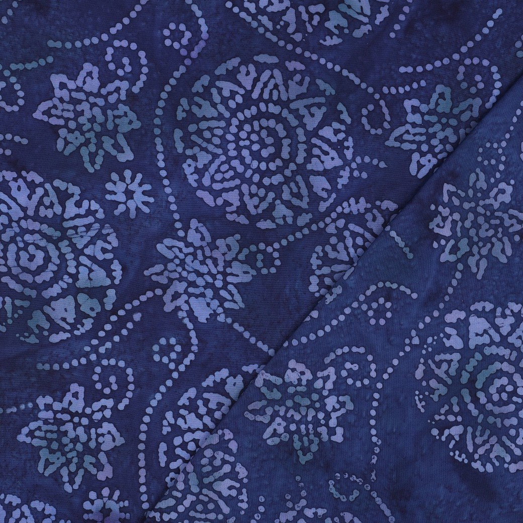 HANDCRAFTED BATIK VISCOSE NAVY #4