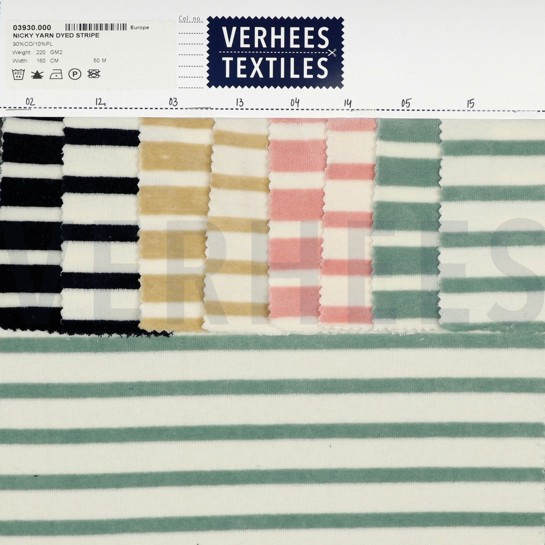 NICKY VELOURS YARN DYED STRIPES ECRU / SAND #7
