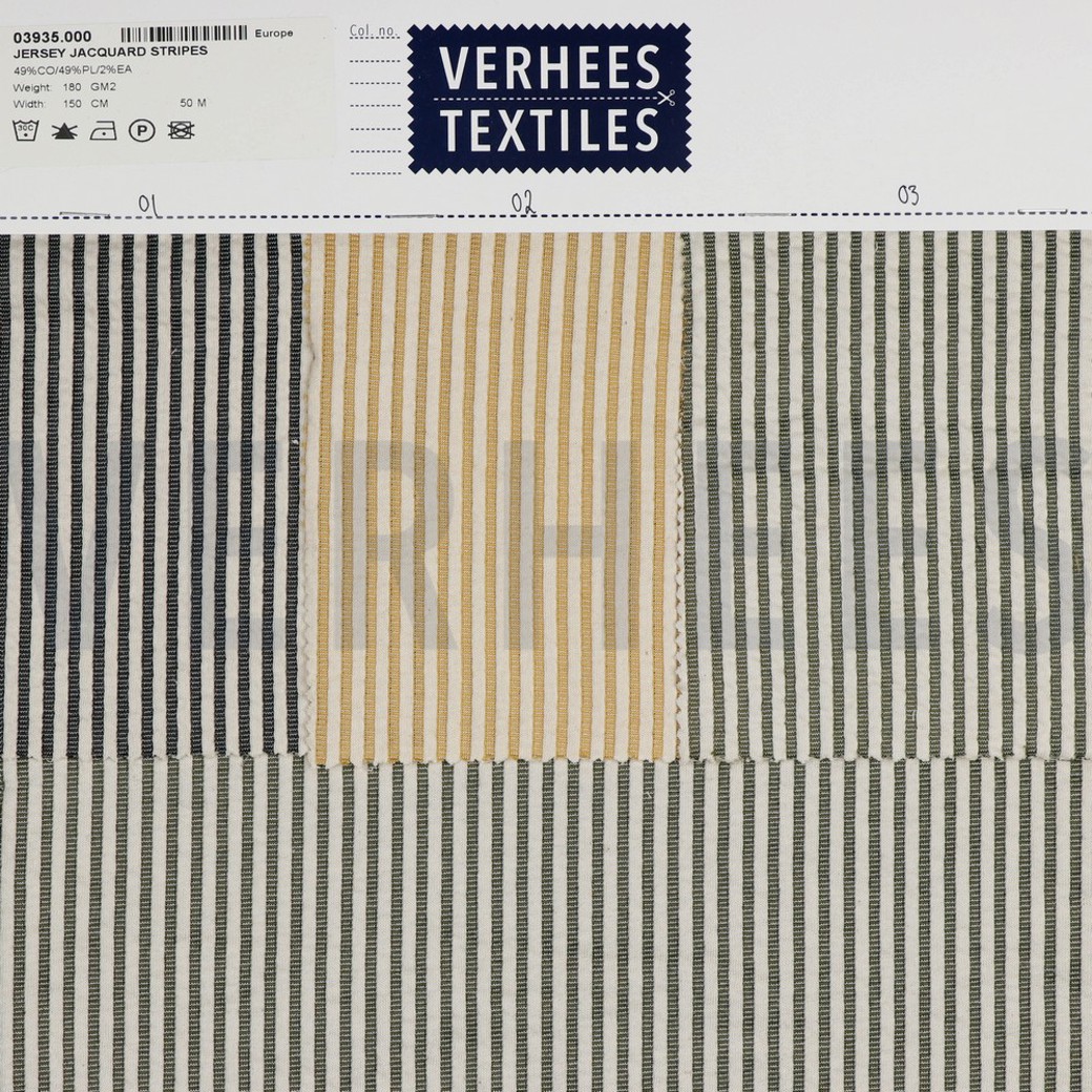 JERSEY JACQUARD STRIPES ARMY GREEN #4