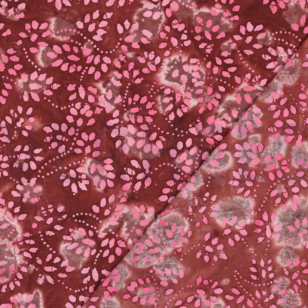 HANDCRAFTED BATIK COTTON RED #4