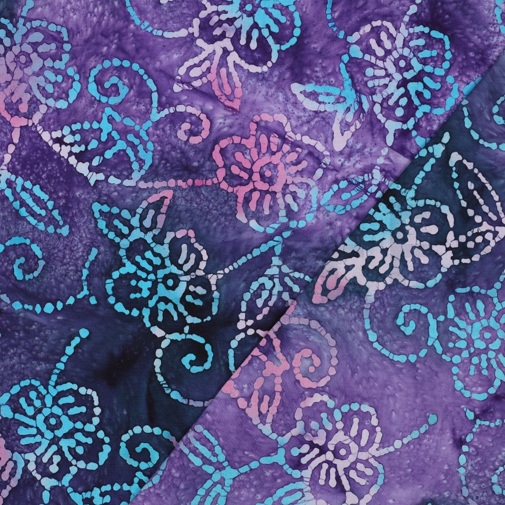 HANDCRAFTED BATIK COTTON PURPLE #4