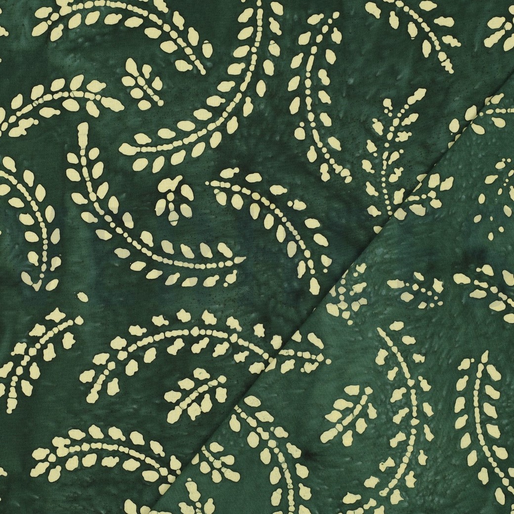 HANDCRAFTED BATIK COTTON GREEN #4