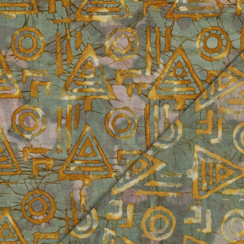 HANDCRAFTED BATIK COTTON OCHRE #4