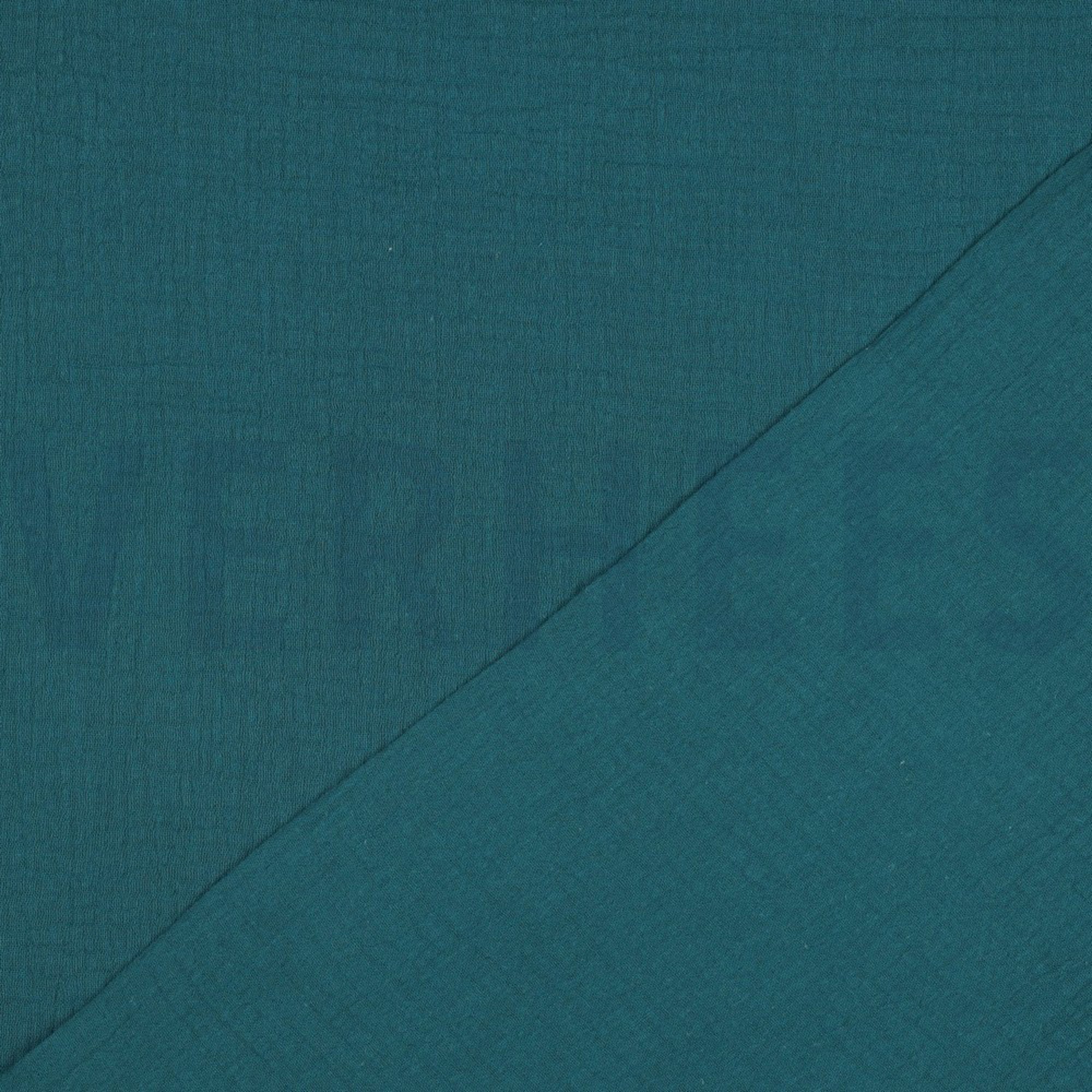 DOUBLE GAUZE GOTS DARK CYAN (high resolution) #4