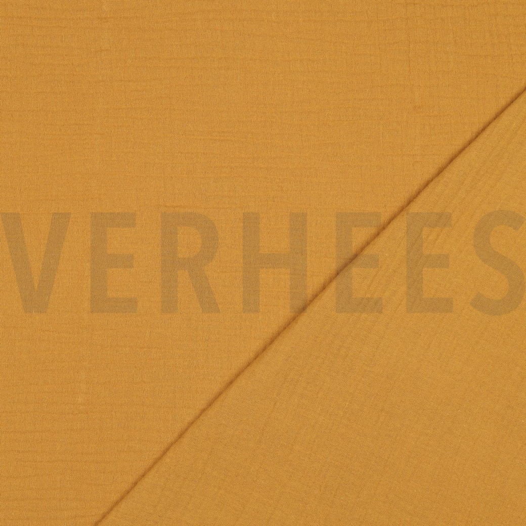 DOUBLE GAUZE GOTS DARK OCHRE #4