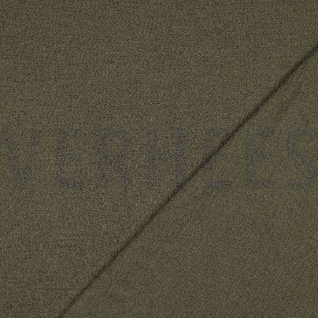 DOUBLE GAUZE GOTS DARK MOSS GREEN #4