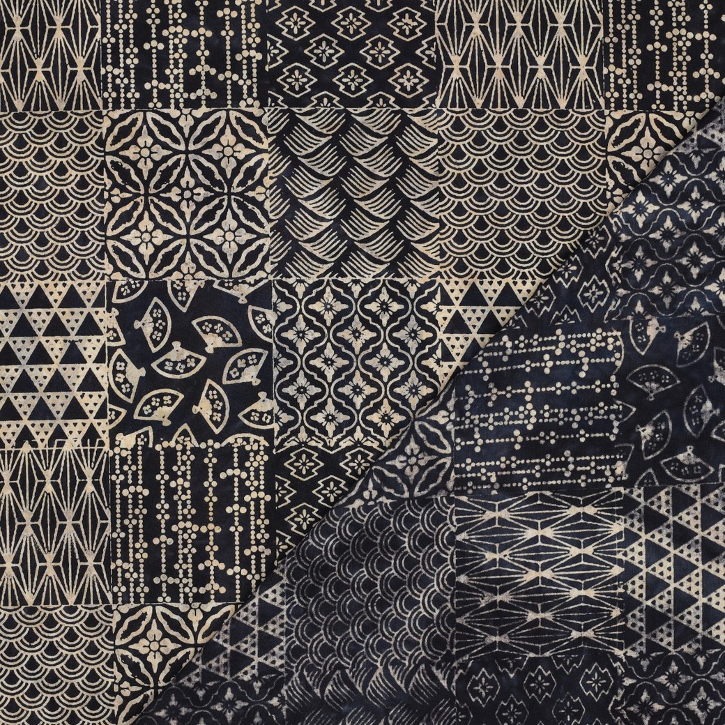 HANDCRAFTED BATIK COTTON NAVY #4