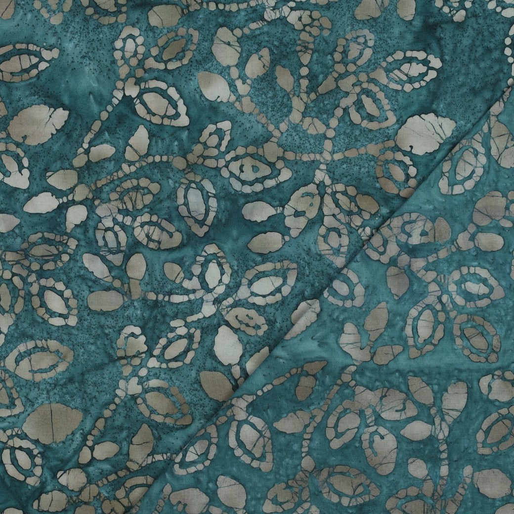 HANDCRAFTED BATIK COTTON DARK PETROL #4