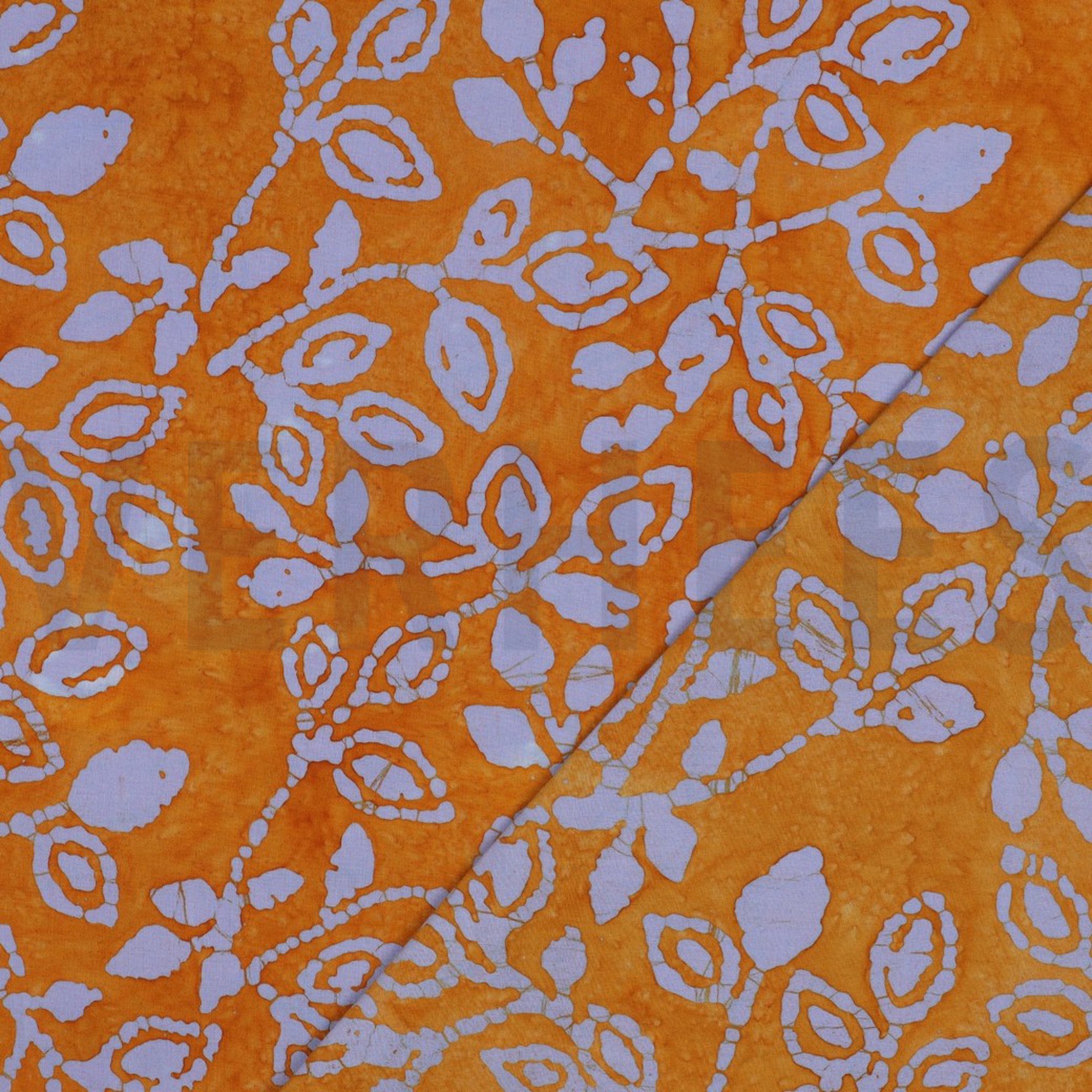 HANDCRAFTED BATIK COTTON ORANGE (high resolution) #4