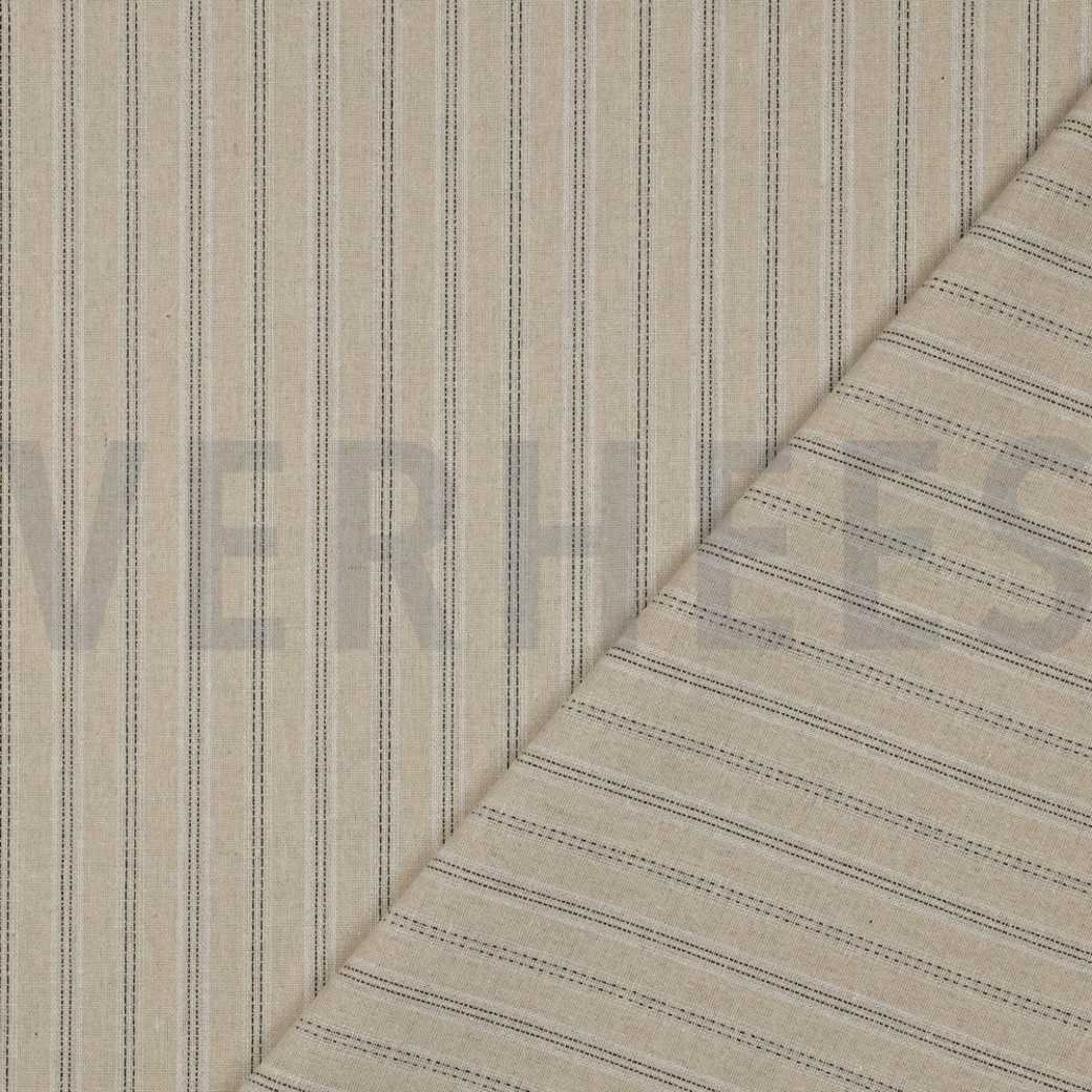 LINEN VISCOSE LUREX STRIPES ECRU #4