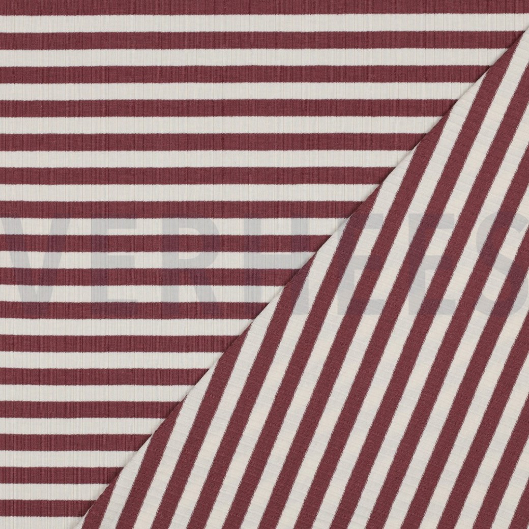 RIB YARN DYED STRIPE DARK BLUSH #4