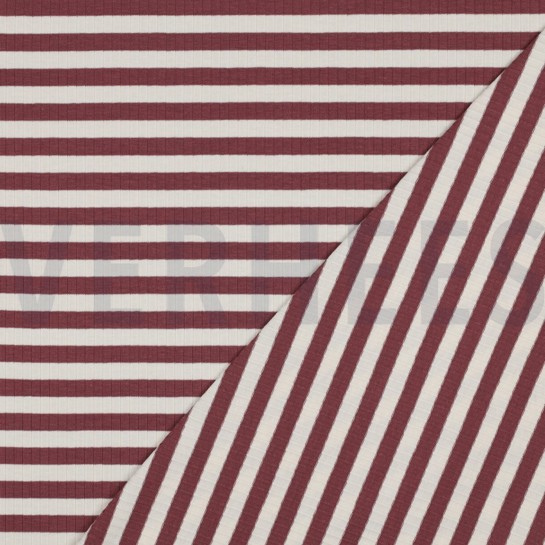 RIPPEN GARNGEFÄRBT STREIFEN DUNKEL BLUSH #7