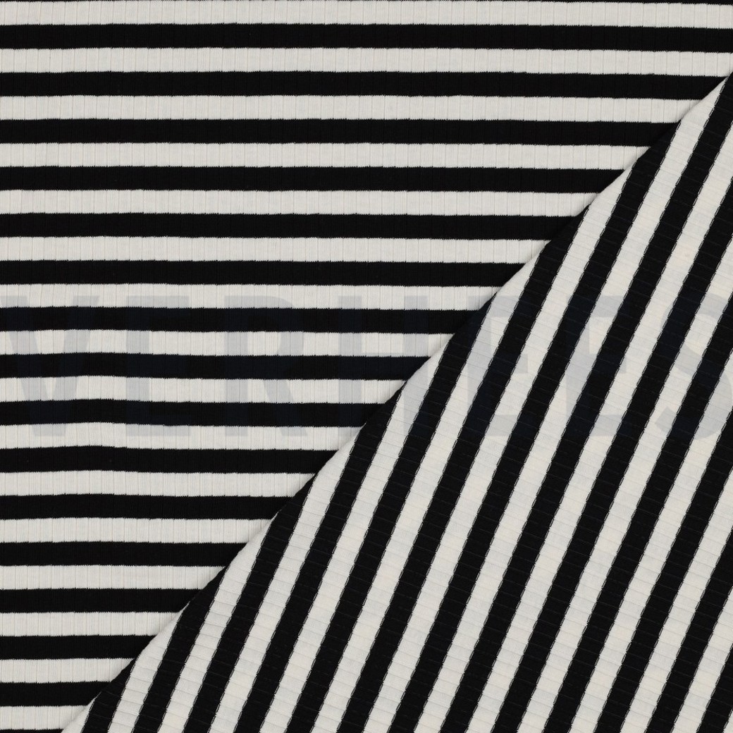 RIB YARN DYED STRIPE BLACK #4