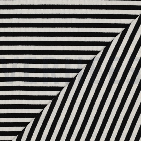 RIB YARN DYED STRIPES BLACK #7