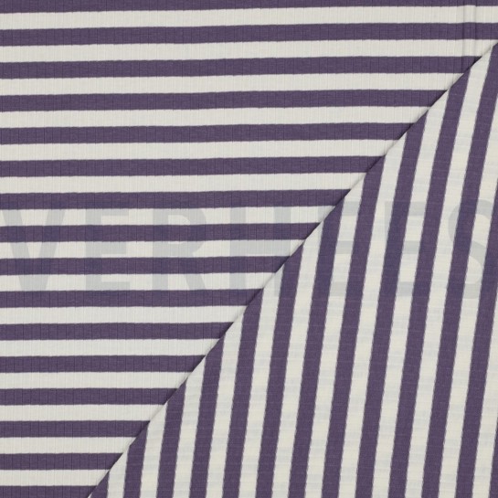 RIB YARN DYED STRIPES GRAPE #7