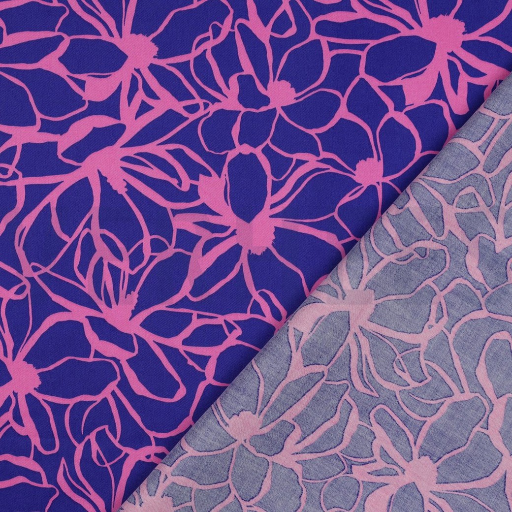 COTTON SATIN MAGNOLIA NERIDA HANSEN ROYAL BLUE #4