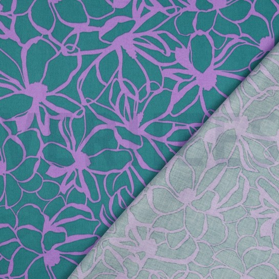 BAUMWOLLE SATIN MAGNOLIA NERIDA HANSEN PETROL #7