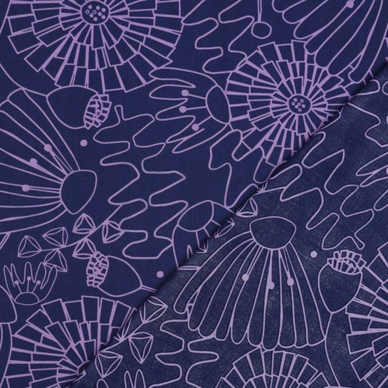 BAUMWOLLE POPELINE EDEN NERIDA HANSEN MARINEBLAU #7