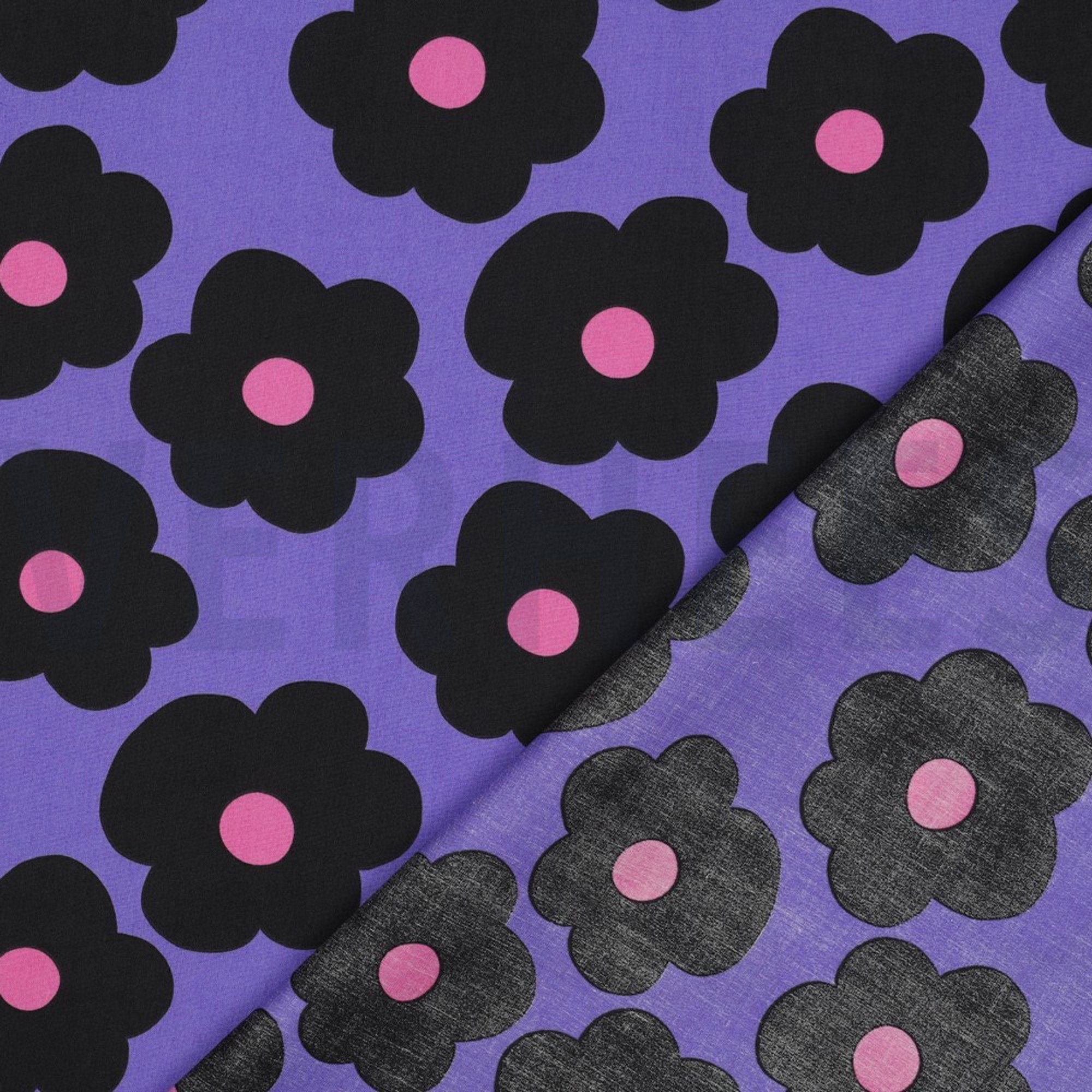 FINE POPLIN BIG FLOWER NERIDA HANSEN PURPLE (high resolution) #4