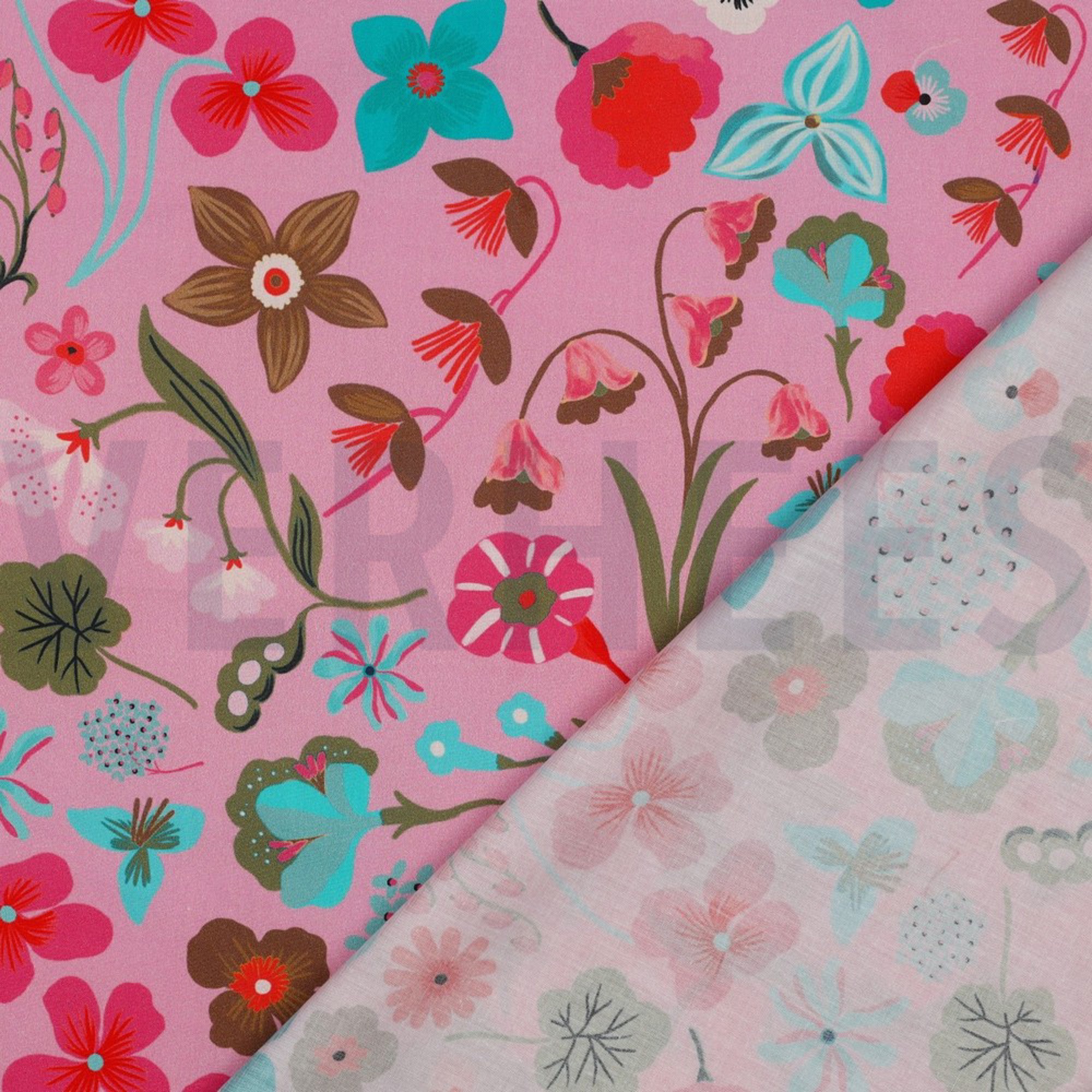 FINE POPLIN DIGITAL MEADOW FLOWER NERIDA HANSEN LIGHT PINK (high resolution) #4