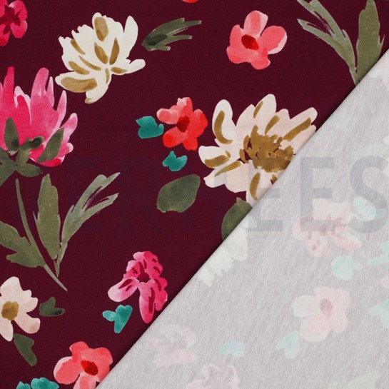 FRENCH TERRY DIGITAL COLETTE NERIDA HANSEN PLUM #7