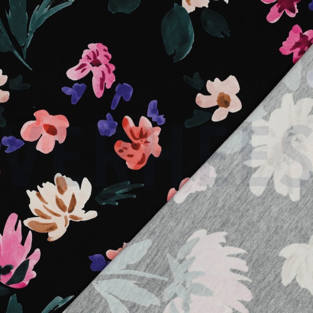 FRENCH TERRY DIGITAL COLETTE NERIDA HANSEN BLACK #4