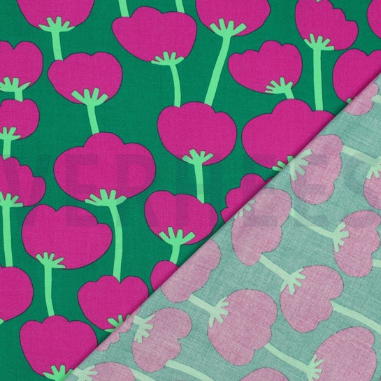 LENZING™ ECOVERO™ MOHNBLUMEN NERIDA HANSEN DUNKELGRÜN #7