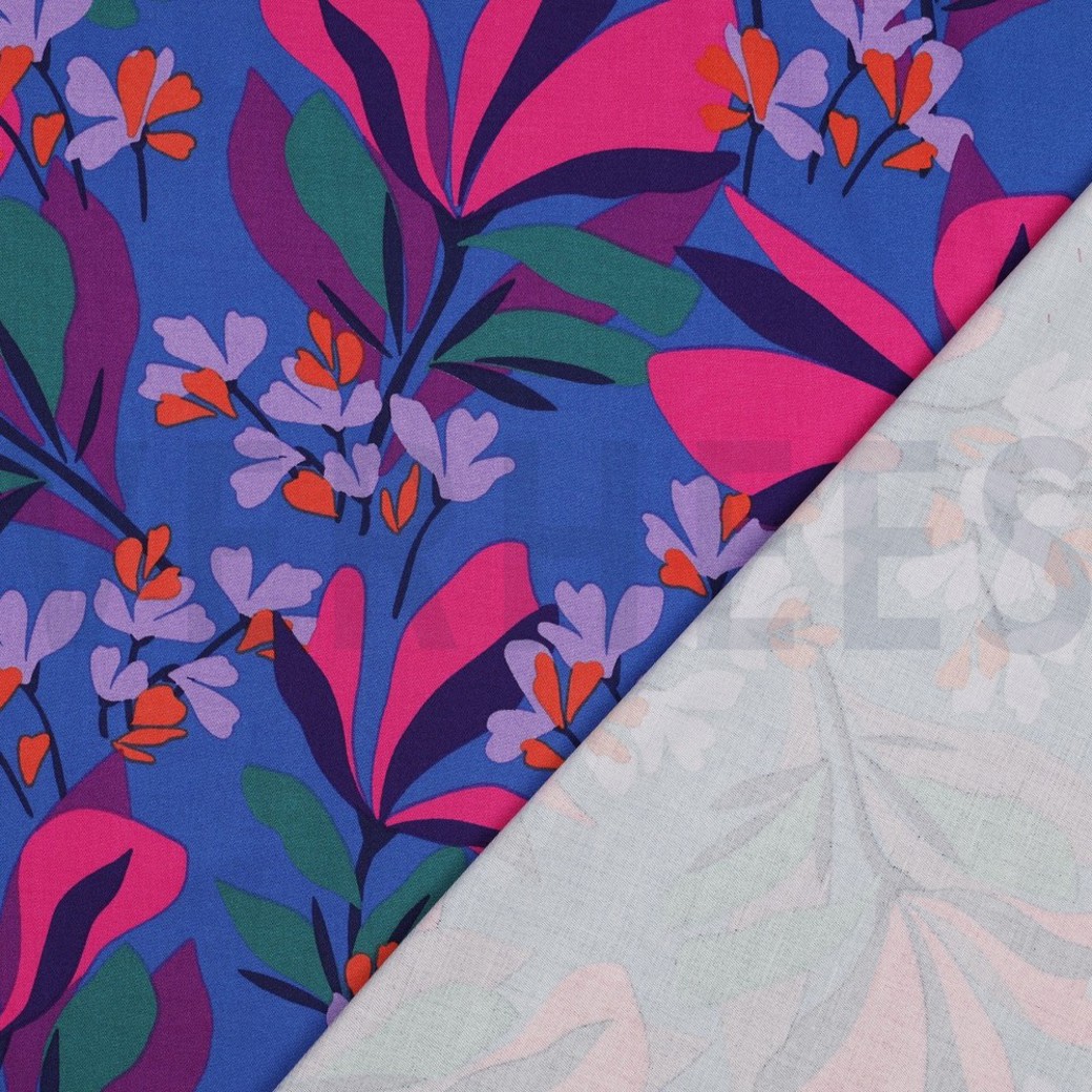 ROSELLA STRETCH SPRING GARDEN NERIDA HANSEN ROYAL BLUE / MAGENTA #4