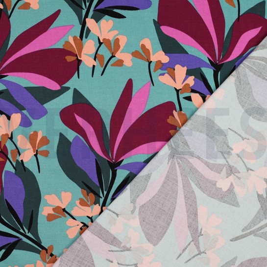 VISKOSE ROSELLA STRETCH SPRING GARDEN NERIDA HANSEN MEERBLAU #7