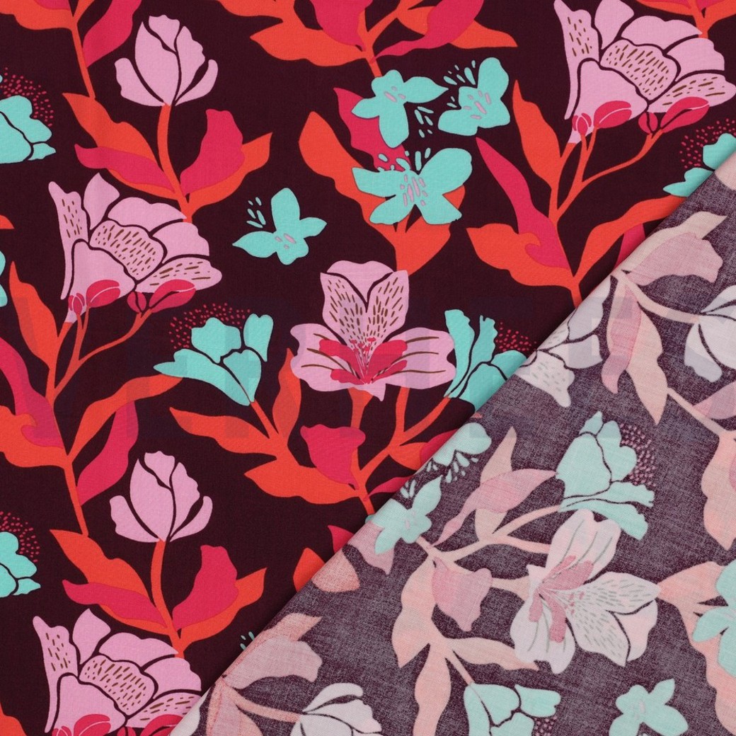 LENZING ECOVERO AMIRA FLORAL NERIDA HANSEN PLUM #4