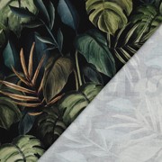 CANVAS DIGITAL TROPICAL LEAVES BLACK (thumbnail) #4