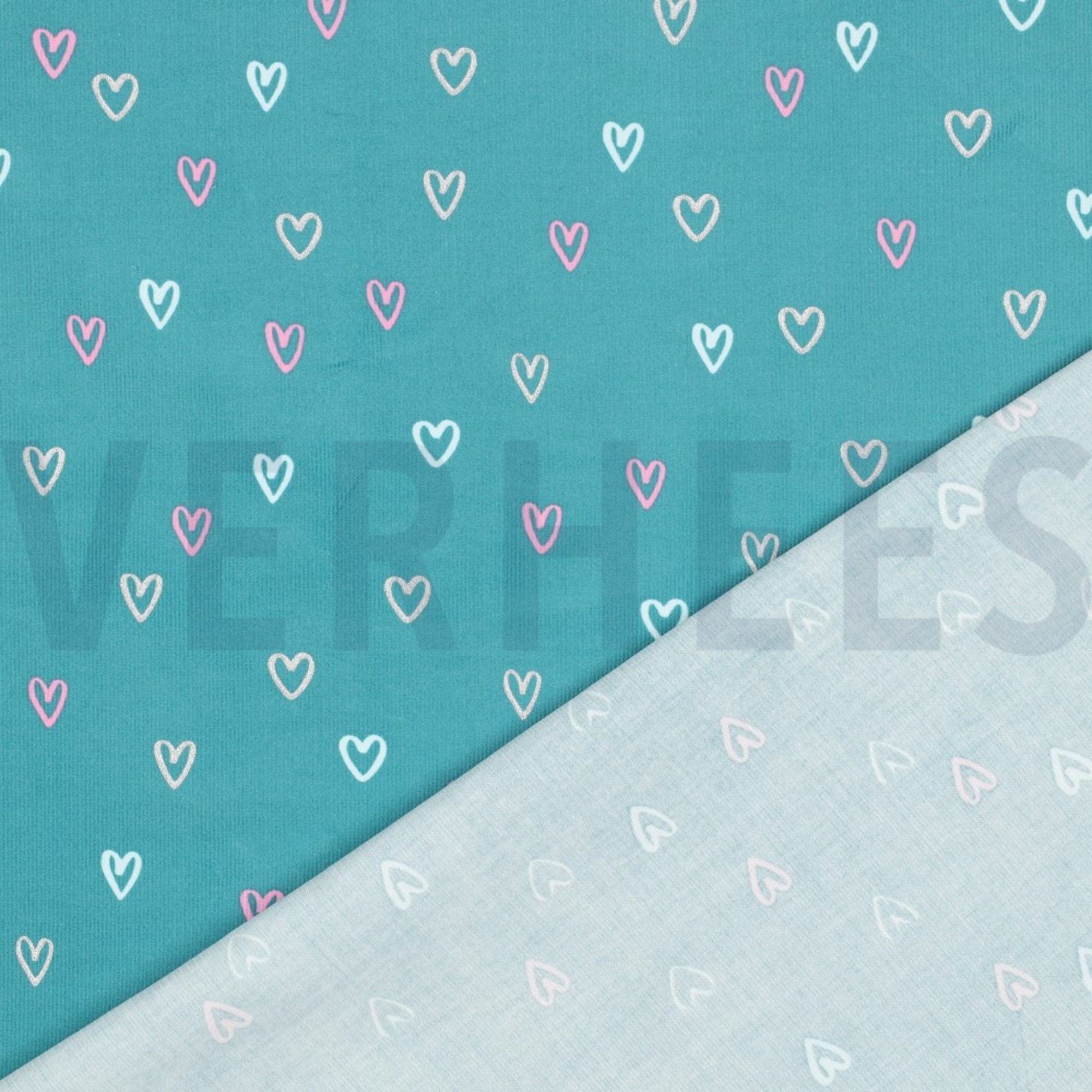 BABYCORD FOIL HEARTS PETROL (high resolution) #4