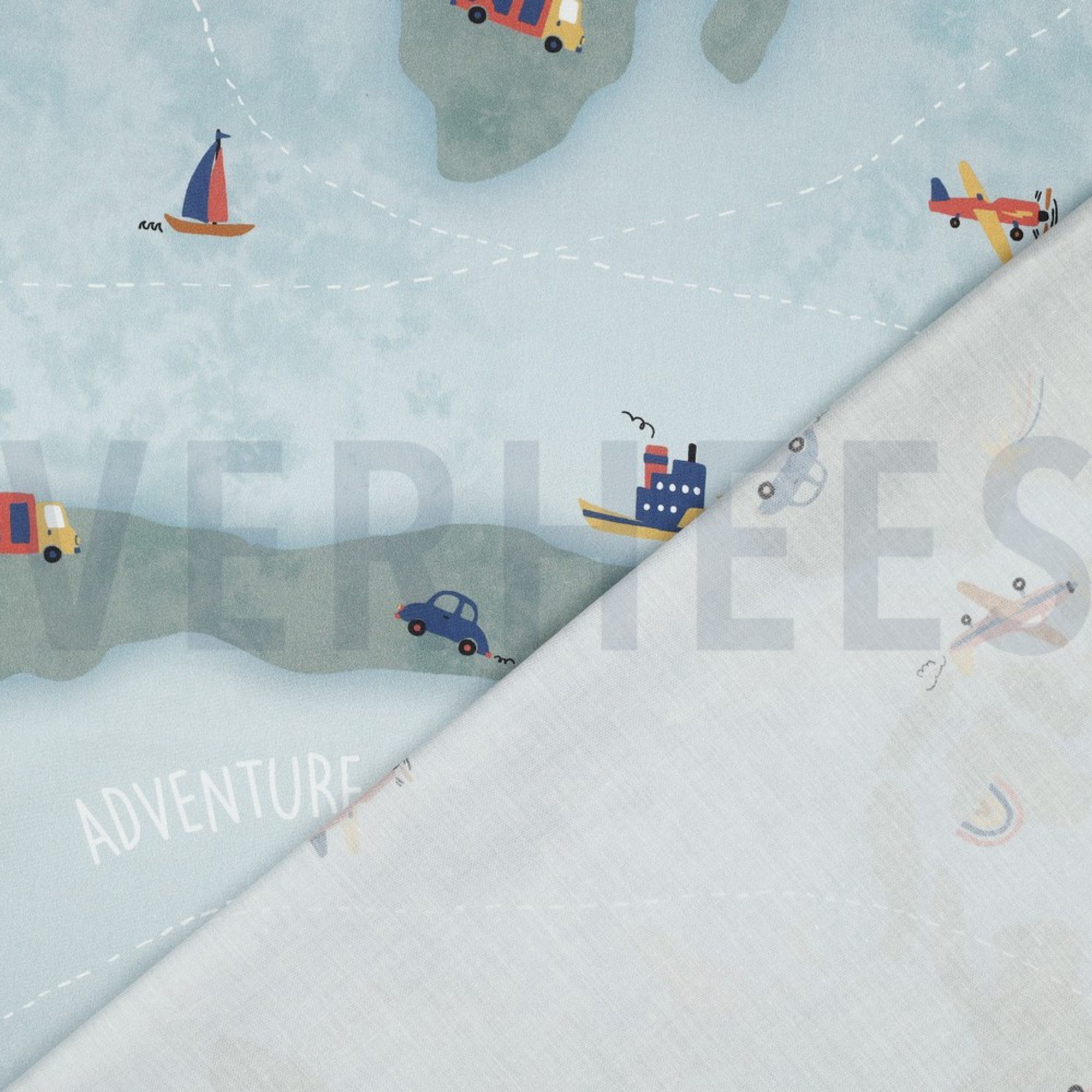 FINE POPLIN DIGITAL ADVENTURE MAP LIGHT BLUE (high resolution) #4